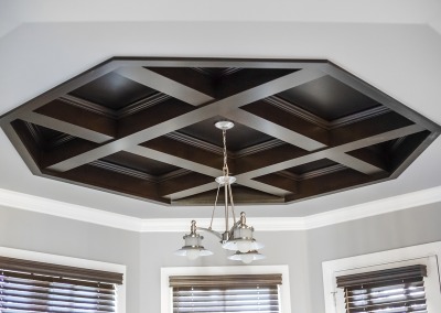 custom ceiling woodwork home office