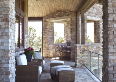 Castle Pines Village custom home outdoor living space
