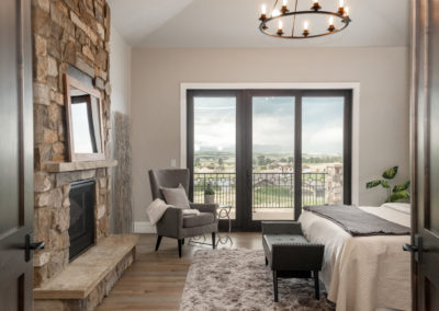 Colorado Golf Club Peregrine master bedroom fireplace